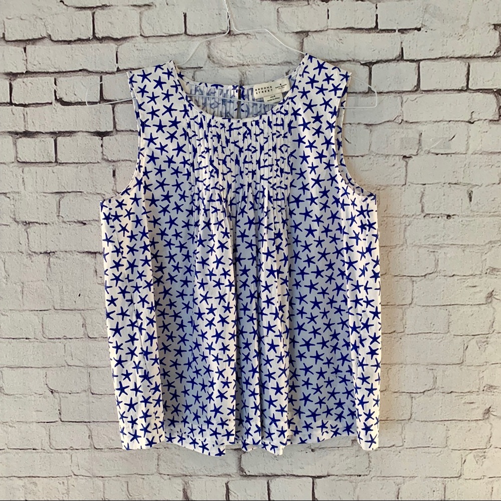 Mini starfish poplin top NEW WITH TAGS